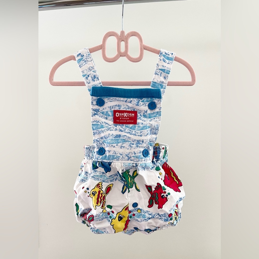 🐠 Vintage Fishy Bubble Oshkosh 🐠 3-6m (Roomy Fit) - ADORABLE print!!